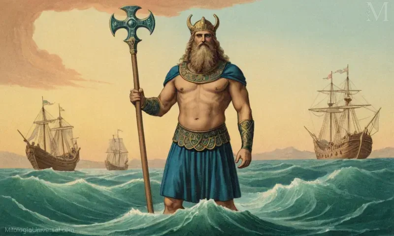 Ilustración vintage de Aegir
