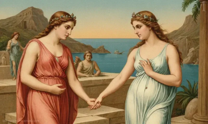 Ilustración de Afrodita, la diosa griega del amor y la belleza conocida como Diosa del Amor y Belleza en la mitología española.