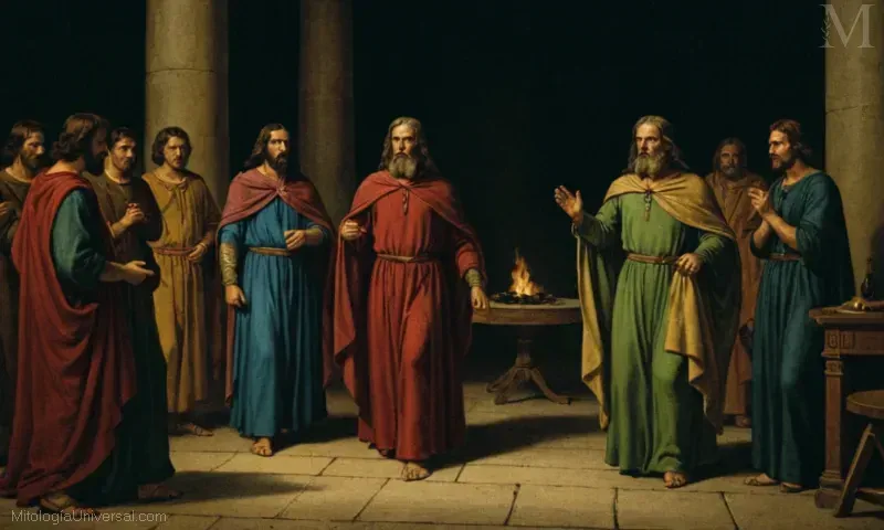 La ilustración vintage del concepto del Anticristo en el Antiguo Testamento como arquetipo para el mal y su significado profético.