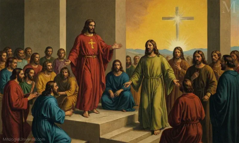 Ilustración de El Anticristo como se describe en el simbolismo religioso (representando al último gobernante que conduce a la segunda venida de Jesucristo), junto con una representación de la Joya del Anticristo que significa su inminente reinado. Una breve descripción explicando el significado y la profecía que rodea esta figura.