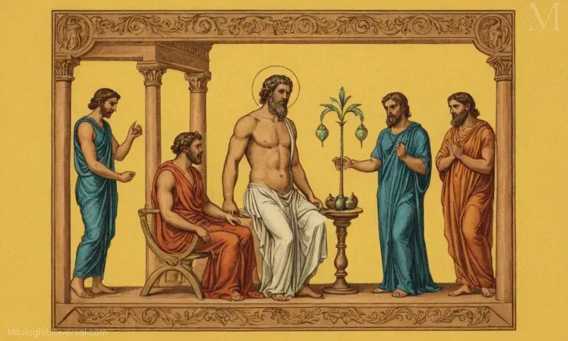Ilustración mostrando Asclepio