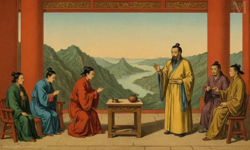 Ilustración vintage de Ba Gua