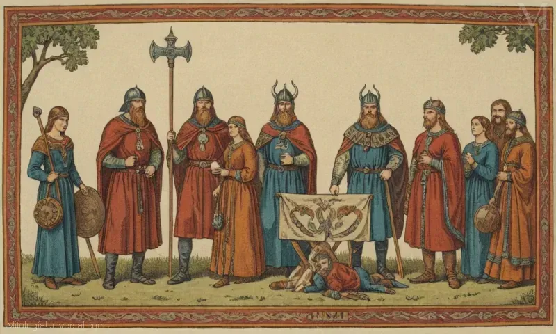 Imagen vintage de la historia El héroe vikingo Björn le Fuort, el final trágico de Björn le Fuort, en formato narrativo narrativo narrativo.