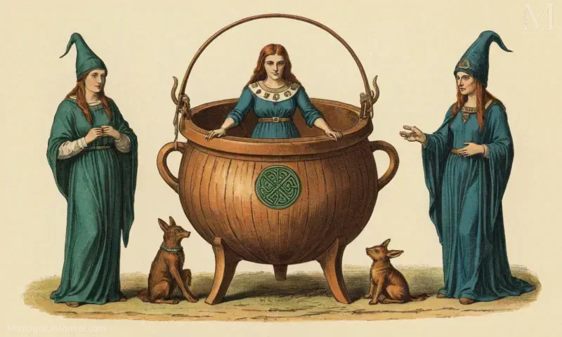 Vintages et sinisteres illustrates des rites et du culte dune déesse celtique automnée, appelée Cailleach.