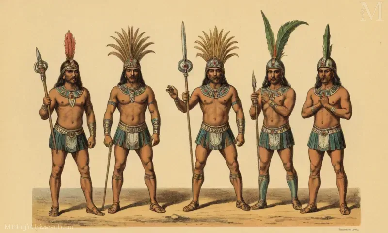 Vintage ilustración de ofrenda de altar dedicado al Centéotl, el dios aztecano del maíz y la fertilidad.