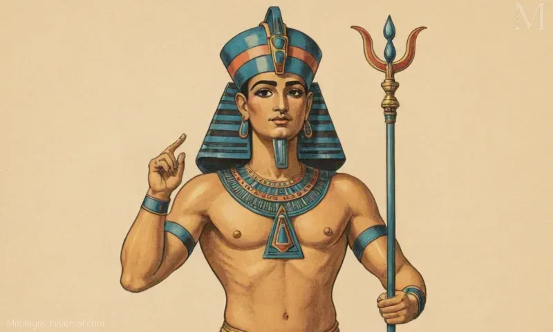 Ilustración vintage del dios azteca Chaac