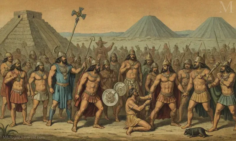 Ilustración de Chaac, la deidad maya asociada a la lluvia y el poder - originaria de las culturas de México cercano.