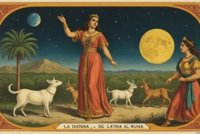 Arte clásico que ilustra La Diosa de la Luna o Cambio