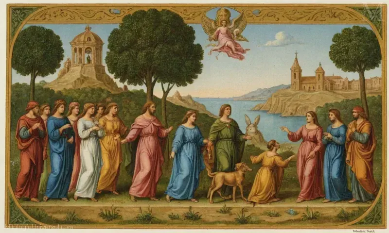 Representación histórica de la expansión del culto de Venus Cibéla en la antigua Roma, mostrando temas de amor y esperanza.