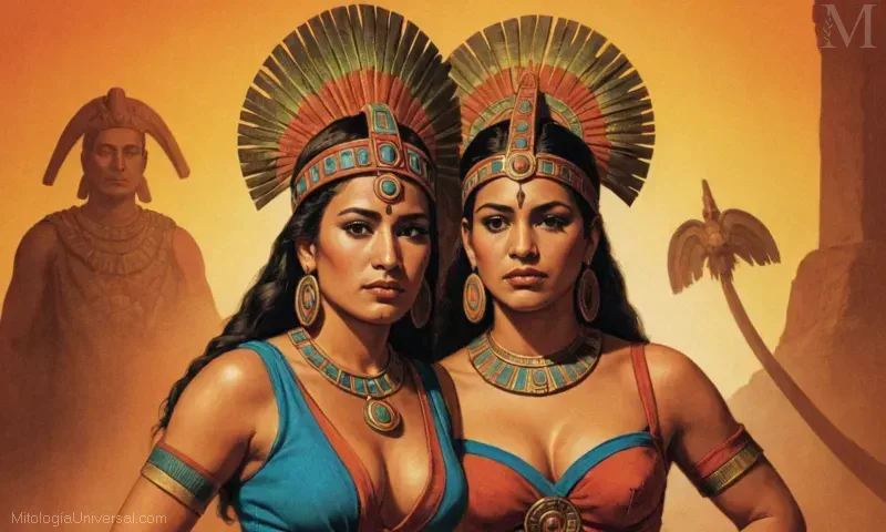 Ilustración del legendario guerrero azteca y diosa Citlali. Conocida por su proeza marcial y naturaleza feroz