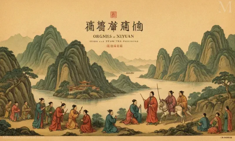 Cubierta de libro Vintage con Orígenes y la historia de Li Xiuyuan de la filosofía Daoist china. Historia y Significado de la Deidad China.