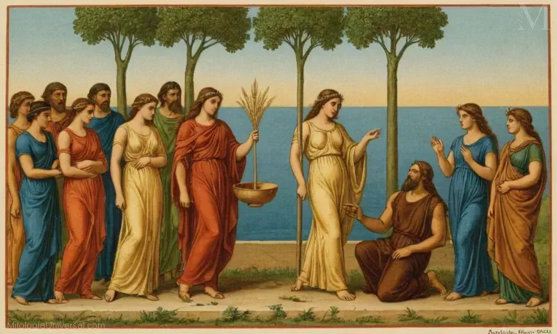 Ilustración de la diosa griega Deméter
