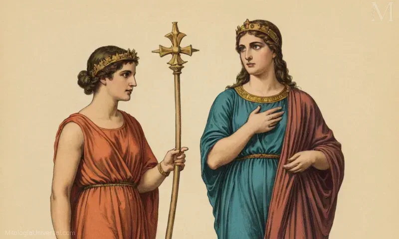 Ilustración vintage que representa La Diana (Diana), la diosa romana asociada con la caza y protección. Ella se origina de la mitología griega, como Diana se deriva de dos palabras griegas: dya que significa noche y neme significado cuervo. Esta imagen es una representación visual tanto de Latonas Diana, que encarna instintos protectores, como de la Diana romana, simbolizando su presencia en la antigua Roma.