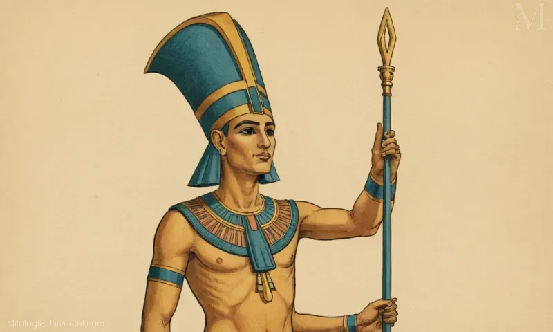 Vintage ilustración de Thoth el dios egipcio. Su papel como Conocimiento y Sabiduría en la religión egipcia.