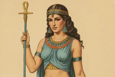 Ilustración vintage de Diosa Isis