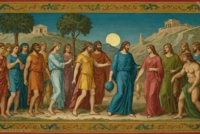 Ilustración de criaturas mitológicas griegas con Dioses del Infraruno Griego - Mitopadia en español.