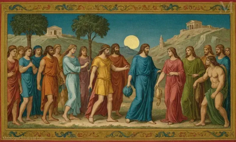 Ilustración de criaturas mitológicas griegas con Dioses del Infraruno Griego - Mitopadia en español.