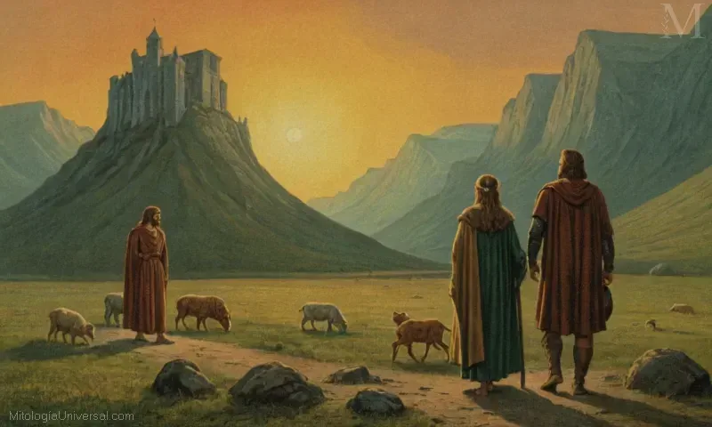 Ilustración vintage de La Cosmologia N implicaoaca;rdica de Dioses N implicaoaca;dicos (Mitología nórdica y leyenda).