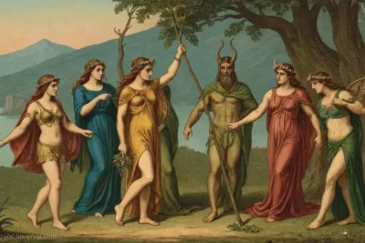 Vintage ilustraciones con Dríadas y Hamadríadas