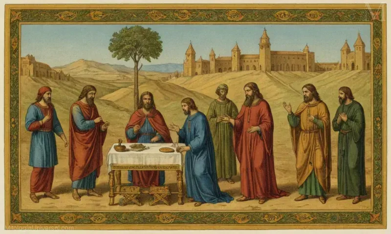 Ilustración vintage de la Cábala, Yosef y Adán, en la Cábala judía. Representa el concepto de dualismo, con Satariel administrando los qlifot o nueve reinos.