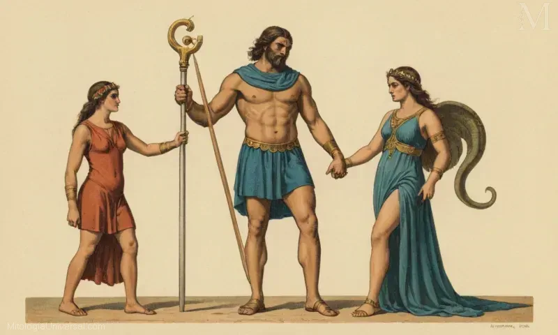 Ilustración de Equidna, deidad mitológica griega y entidad monstruosa.