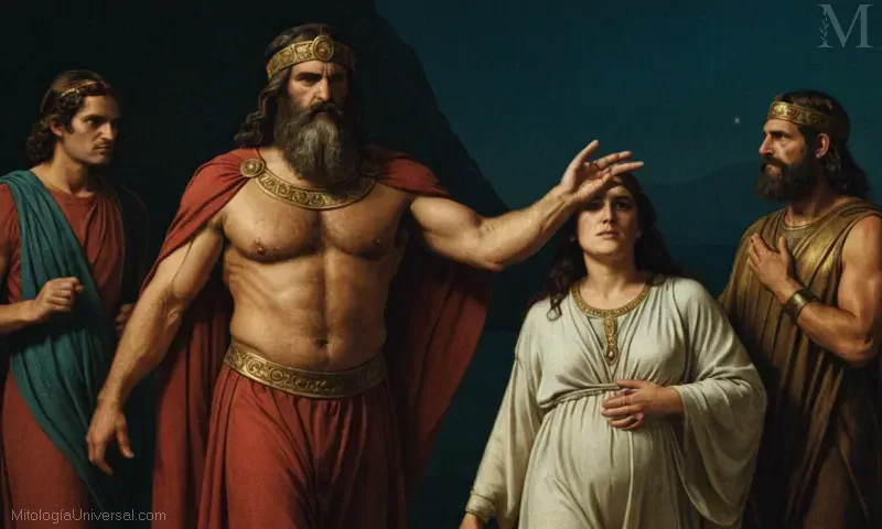 Globo celestial vintage que representa al dios griego Erebus, representando oscuridad y caos primordial en la mitología griega.