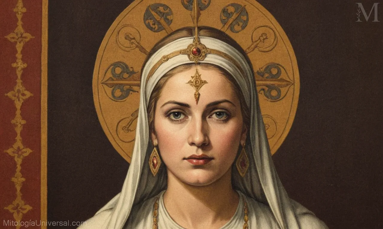 Ilustración vintage sobre lienzo de Sophia, simbolizando confusión e iluminación en el simbolismo gnóstico.