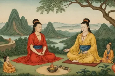 Ilustración de Él Xiangu
