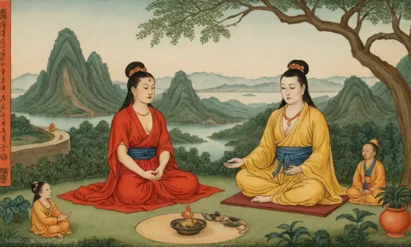 Ilustración de Él Xiangu