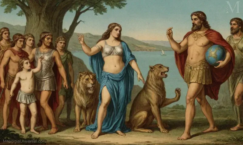 Brevemente describir la relación entre Hércules e Icthyschen del mito de Origen, Heroismo y Legacy en la mitología. Esto también podría ser una ilustración.