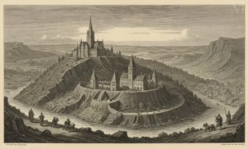 Vintage ilustración de Odín y su trone en el Jaldskjalr. Esto se refiere al antiguo concepto Norse donde la autoridad divina Odíns fue simbolizada por un trono encima de un árbol del mundo (Hlidskjalf o Jalksdahl).