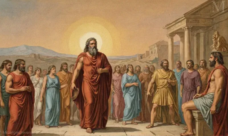 Vintage ilustración de Júpiter, el dios romano y el rey de los dioses en la mitología antigua.