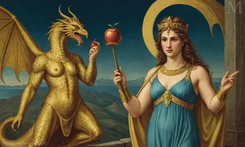 Ilustración vintage de Ladon