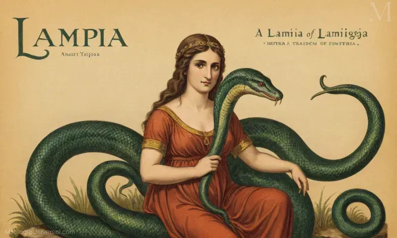 Cubierta de libro ilustrada con una antigua figura de la mitología griega conocida como Lamia, representando Interpretaciones y Legados de Lamia: La Reina Siniestra de la Mitología Griega.