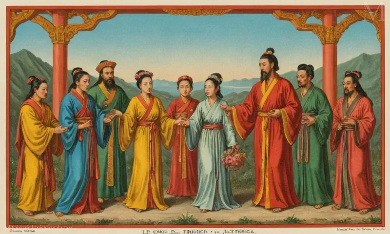 Ilustración de Lei Gong (también conocido como Dios del Trueno y Justicia) en la mitología china