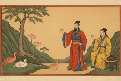 Ilustración vintage de Lü Dongbin