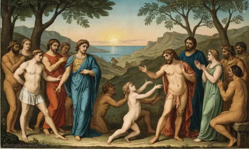 Ilustración vintage de Marsyas