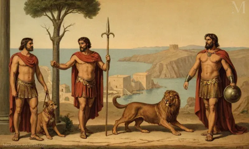 Ilustración con Iconografía y Culto de Marte de Marse (Dios Romano Marte), representando la deidad romana de la guerra.