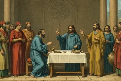 Ilustración vintage que retrata Cabiros con su significado cultural y religioso en culturas antiguas relacionadas con la sabiduría