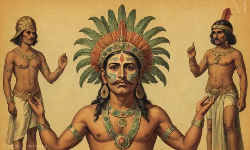 Imagen vintage de Origen Mitológico y Creencias Precedentes de Mictlan, la deidad Mexica de Underworld.