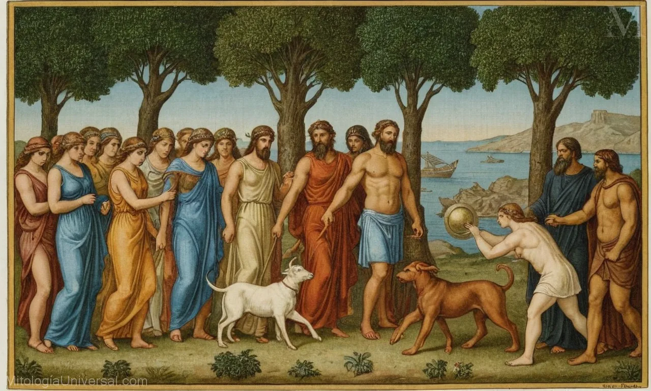 Orígenes y Evolución de Mitología Griega: Dioses, Héroes y Leyendas representa una antigua escena mitológica griega con dioses, héroes y cuentos legendarios. La ilustración presenta varias figuras de diferentes mitos griegos, como Zeus, Poseidón, Atenea y Afrodita, de pie o montando sus carros. En esta visualización, Orígenes se muestra registrando el paisaje de la antigua Grecia junto con otros griegos influyentes de sus primeros períodos de historia. El diseño representa diferentes dominios tales. Aspectos como dioses (Zeus, Poseidón, Atenea) de un lado representan la creación y el poder divino - mientras héroes como Odiseo, Aquiles, Teseo de otro lado encarnan la valentía, la fuerza y la sabiduría estratégica. En el centro hay un área de Leyendas o leyendas que representa su impacto en el comportamiento humano. Una serie de relatos mitológicos se tejen en este gran árbol, ilustrando historias de heroísmo, amor, pérdida y triunfo. Hace más de cien años, como una tapiz bien hecha tejida en una historia, se creó la historia. Esta ilustración encapsula brillantemente momentos clave de la historia griega antigua, entrelazando artísticamente las vidas de diversas figuras influyentes, reforzando así la conexión entre historias mitológicas y experiencia humana. Las ilustraciones ofrecen imágenes visuales llamativas que no sólo captan la conexión humana con los dioses, sino que también sirven para enseñarnos lecciones invaluables sobre las complejidades de la vida, la relación de la humanidad con la naturaleza y la cultura, así como el papel fundamental que ambos desempeñan en la configuración de la historia y la civilización. Esta poderosa pieza es una exquisita representación de la evolución de la mitología griega y ha cautivado a los amantes del arte durante décadas, de pie como un testimonio de las notables habilidades narrativas de nuestros antepasados.