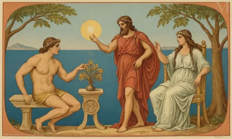 Ilustración vintage de Mnemosyne, la diosa griega asociada con la memoria y la inspiración.