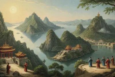 Ilustración de Monte Penglai