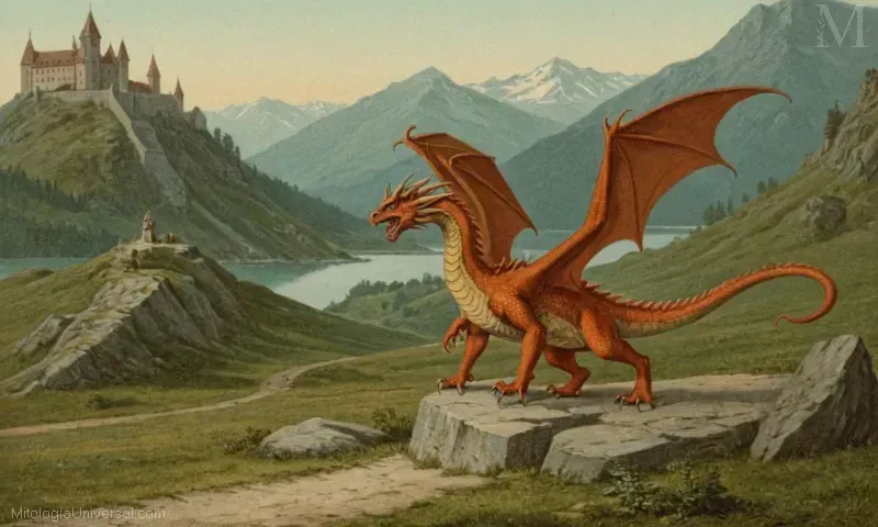 Ilustración vintage de Nidhöggar