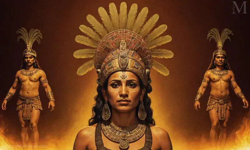 Ilustración vintage de Ometochtli