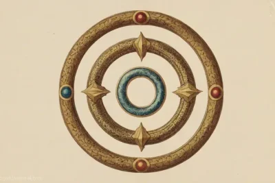 Imagen vintage del símbolo Ouroboros que significa ciclo eterno y simbolismo en la cultura latinoamericana.