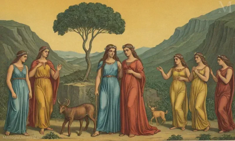 Vintage ilustración de Perséfono, la hija del inframundo y Dios de la vida en la mitología griega. Se representa como figura divina que simboliza el renacimiento y la regeneración, a menudo asociada con la primavera.