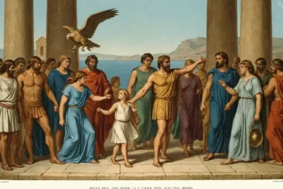 Impresión de arte vintage con Polifemo