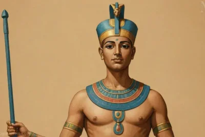 Ilustración del antiguo dios egipcio Ptah