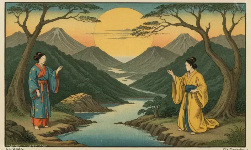 Ilustración Vintage de El Quílén en el folklore japonés representando significado mágico y su presagio simbólico.